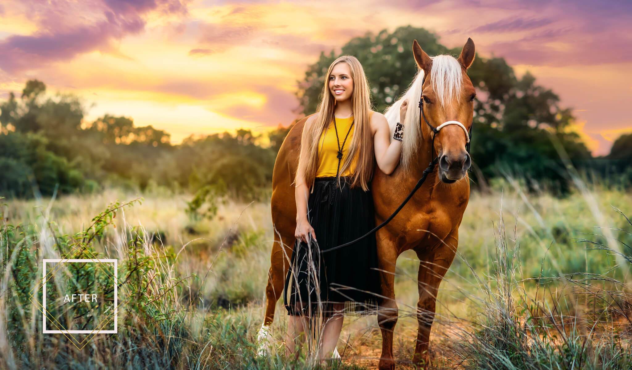 "Painted Skies" Sunset Sky Overlays + NEW Magic Replace Actions - Image 3